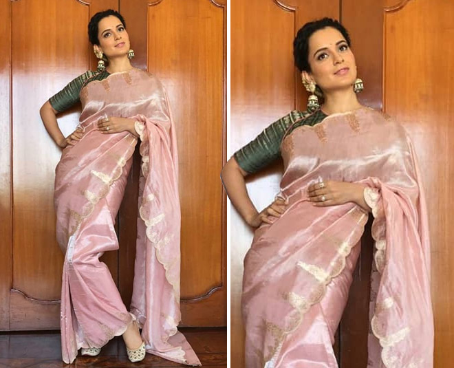 kangana ranaut most stylish banarasi saree