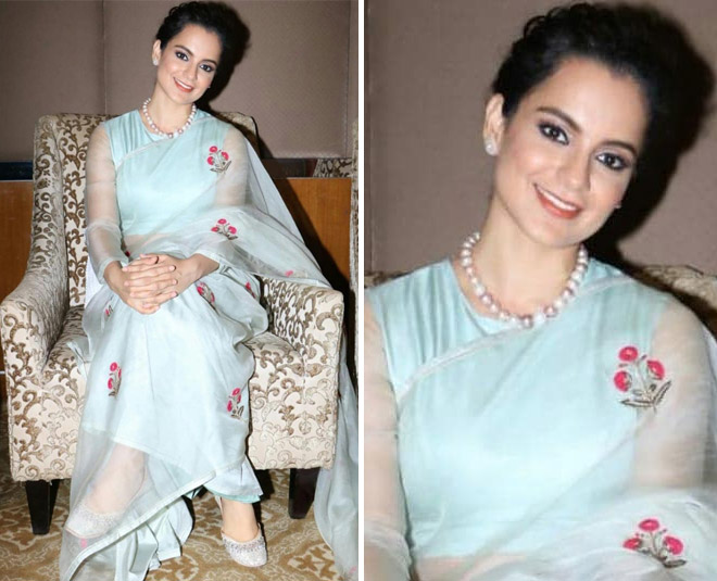 kangana ranaut raw mango saree