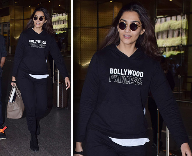 सोनम कपूर no makeup airport look bollywood actresses january sonam