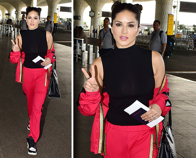 सनी लियोनी no makeup airport look bollywood actresses january sunny