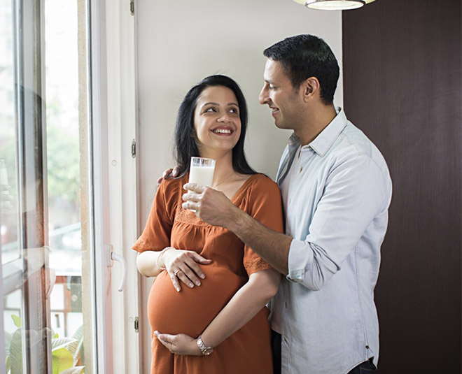 pregnant with husband inside