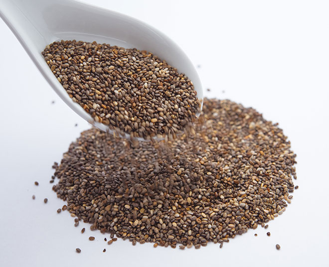 protein rich chia seeds inside