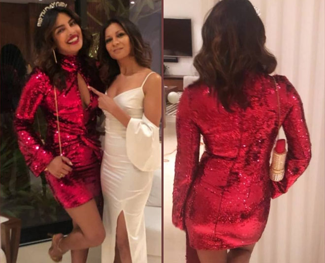 Priyanka chopra sindoor and short dress