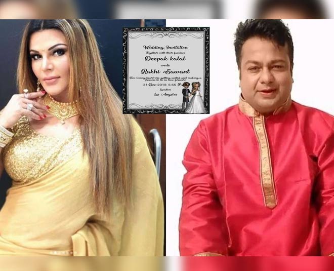 Rakhi sawant bollywood drama queen wedding card
