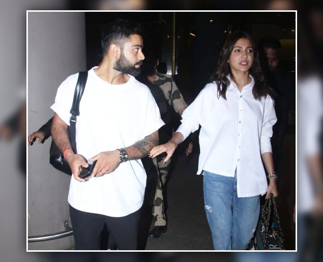 Airport Looks: Virat Kohli, Anushka Sharma Twinning In Monochrome