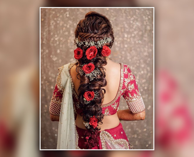 रेड रोज गजरा beautiful ways to wear a gajra inside