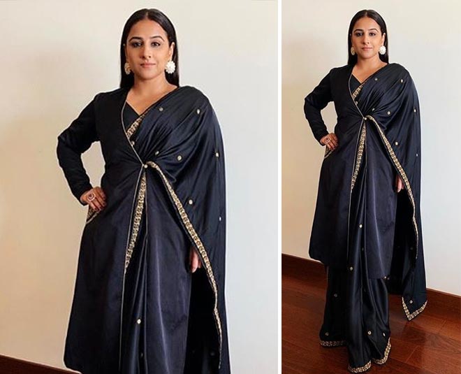 black jacket saree