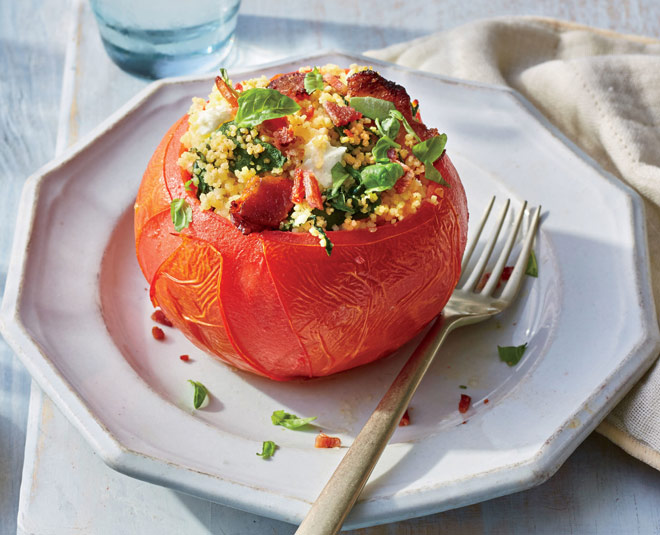 cook stuffed tomato at home inside 