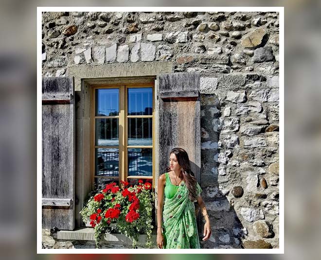 erica green plain blouse