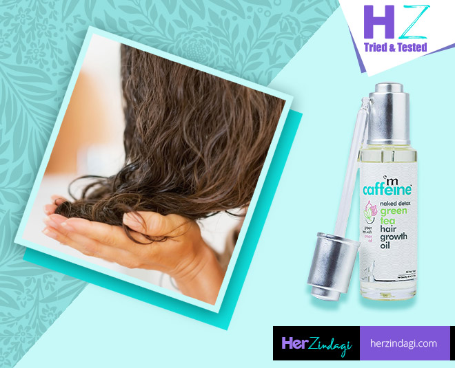 HZ Tried & Tested: mCaffeine Naked Detox Green Tea Hair Oil Detailed Review  | HerZindagi