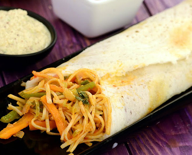how to cook noodle stuffed dosa recipe inside