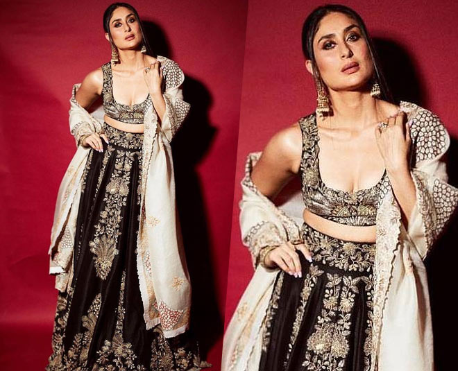 inside  black lehenga styles bollywood