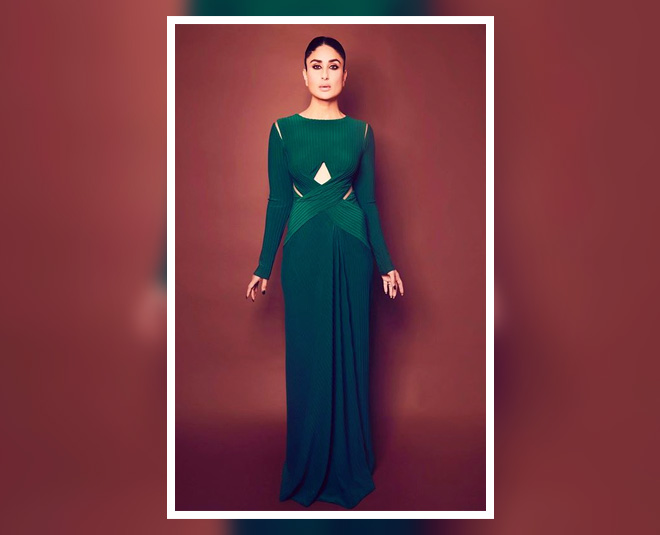 kareena kapoor in green colour gown inside 