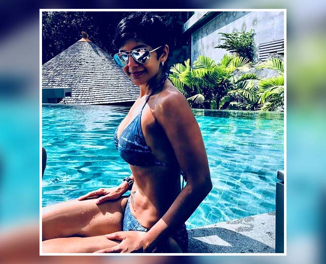 mandira denim bikini