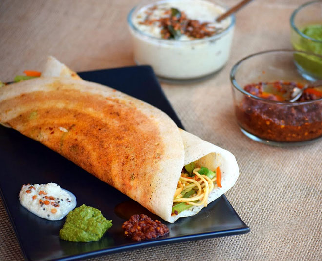 noodle stuffed dosa recipe inside