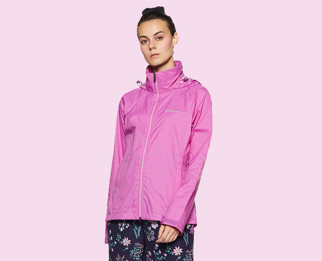 pink trendy raincoat for women
