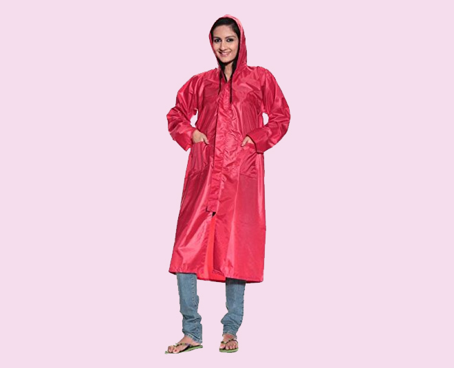 red raincoat for women