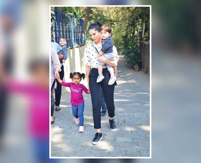 sunny leone and kids outing