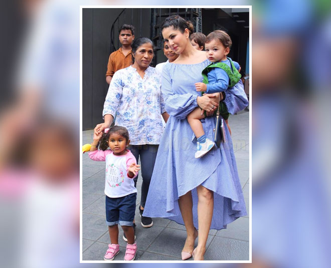 sunny leone with kids