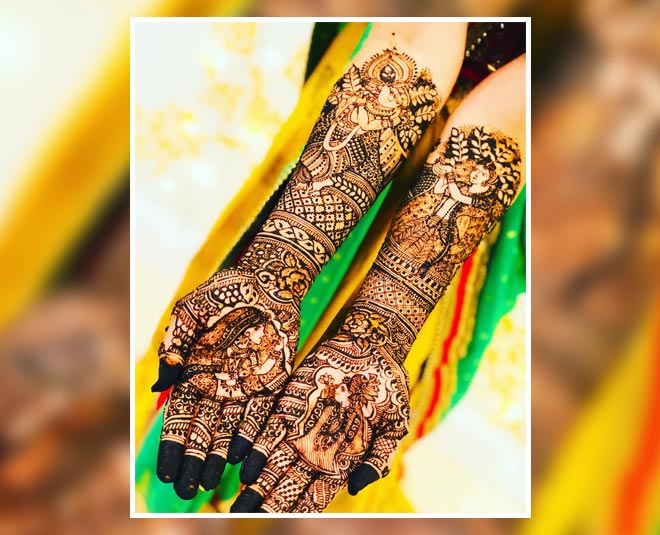 Radha Krishna Henna Designs