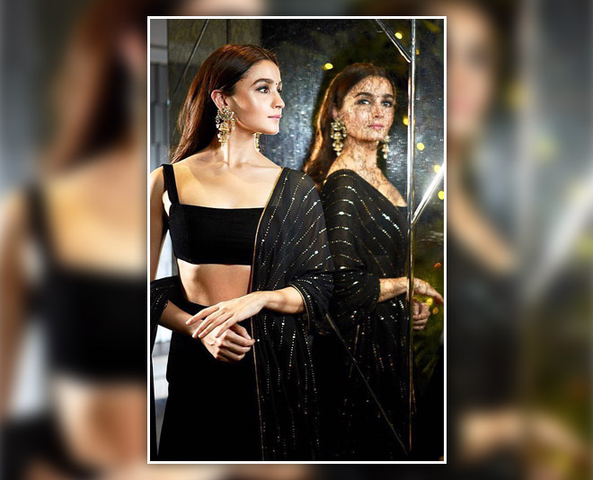 alia black lehenga