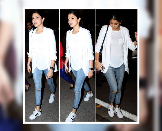 Anushka sharma hot sale white sneakers