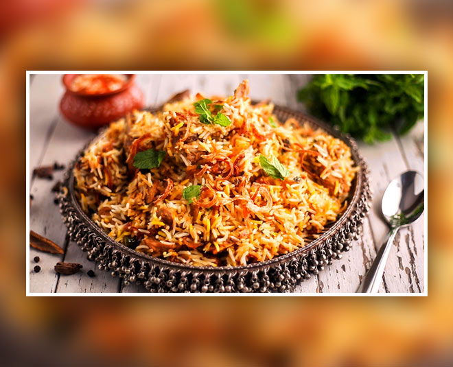 biryani tasty dishes inside 