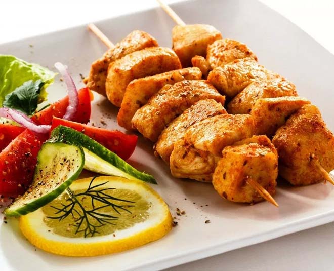 cook chicken sholay kebab inside 