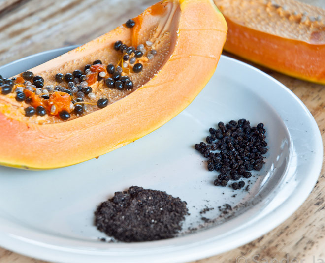 face pack papaya seeds