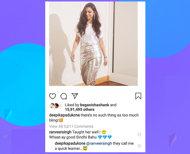 ranveer singh calls deepika padukone a good sindhi bahu