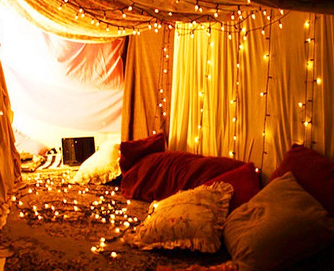 romantic dinner date inside 