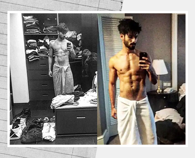 shahid kapoor pics in towel