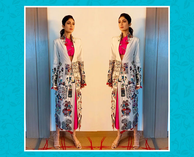 लॉन्ग कोट shilpa shetty long coat dress