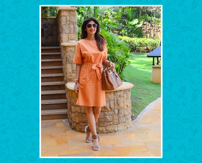 कैज्युल लुक shilpa shetty robe dress