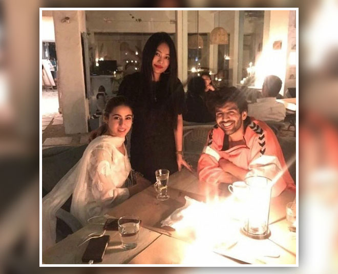 Sara ali khan and kartik Aaryan first dinner date pictures goes viral  
