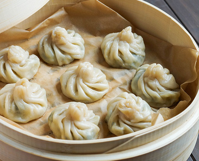 cheese corn momos inside 