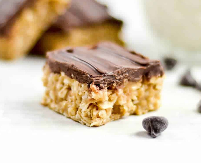 coconut peanut bar inside