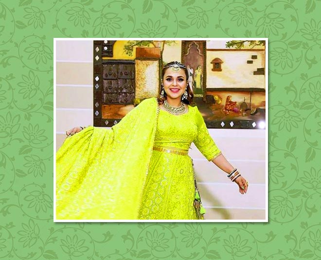 ginni chatrath yellow lehnga