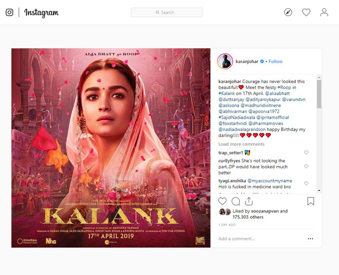 kalank karan johar shared new posters 