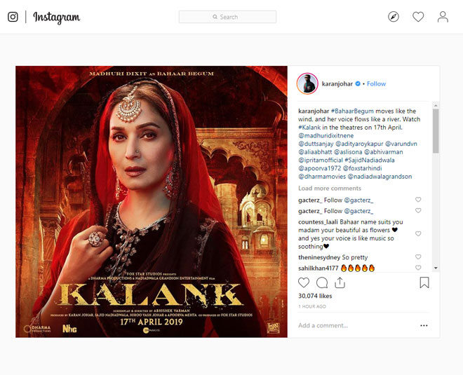 kalank karan johar shared new posters 