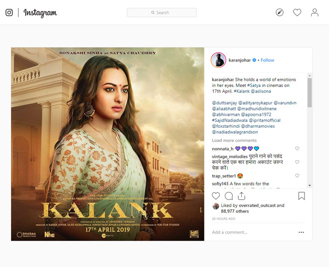 kalank karan johar shared new posters 