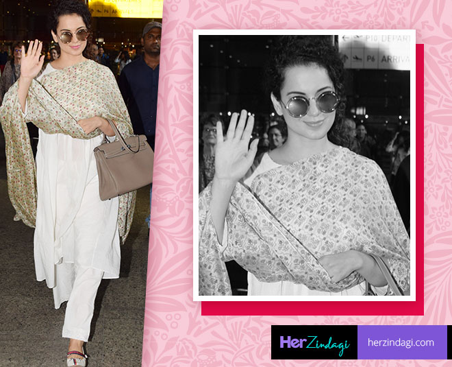 कंगना रनौत kangana ranuat airport look INSIDE