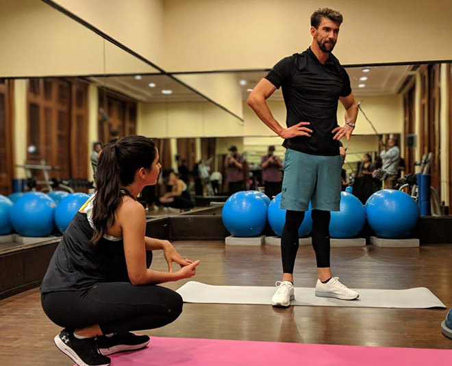 katrina kaif with michael phelps fitness tips inside 