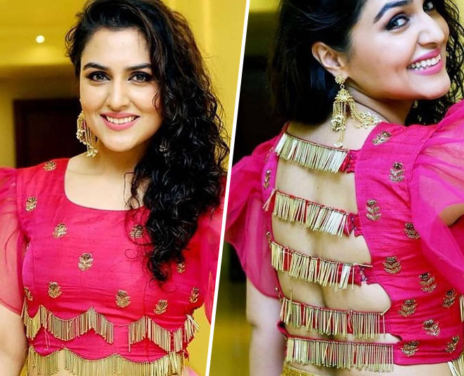 latest bridal blouse design front backside