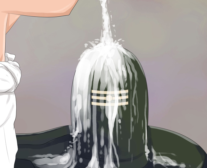 lord shiva offering milk inside 