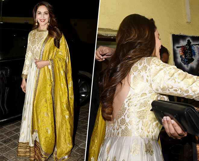 madhuri dixit anarkali suit back side