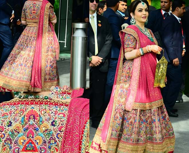 nita ambani red dress inside