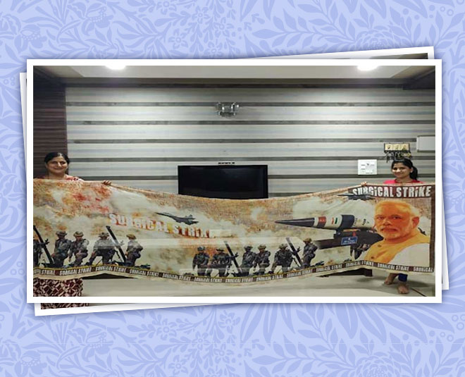 pm narendra modi fashion saree soldiers