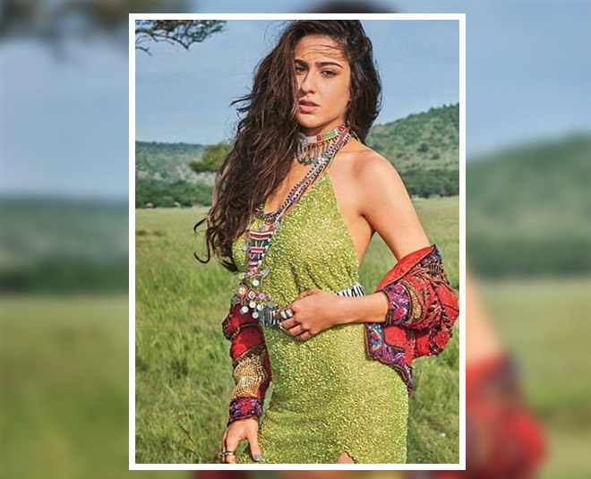 sara ali khan latest photoshoot green mini inside