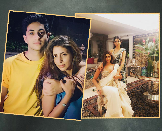 shweta bachchan nanda with kids navya naveli nanda Agstya Nanda